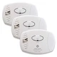 First Alert CO606, Plug-In Carbon Monoxide (CO) Detector, (Pack of 3), White 