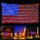 Green Convenience American Flag String Lights,Waterproof 420Led Net Light For