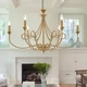 Afirstcght 6-Light Brass Chandelier 36.6" E12 Pendant Fixture