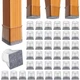 BUMACO Chair Leg Floor Protectors Square Chair Leg Protectors for Hardwood Fl...