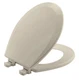 Bemis 500EC Durable Wood Toilet Seat with Easy Clean Hinges, Round, Almond 