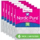 20x25x1 (19_1/2x24_1/2) Nordic Pure Tru Mini Pleat MERV 13 Air Filters 6 Pack