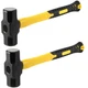 MANCHAP 2 PCS 16 Inch 4 Lbs Sledge Hammer, Mini Club Hammer with with Fiberglass