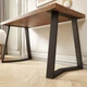 FUSHIAIPTC 28 Inch Dinning Table Legs, 25.8" W Desk Legs Set of 2 Heavy Duty Met
