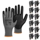 KAYGO Safety Work Gloves PU Coated-12 Pairs, KG11PB, Seamless Knit Glove with...