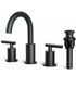FORIOUS FB-0300B 2 Handle High Arc Widespread Sink Faucet - Black