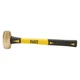 KLEIN TOOLS 819-03 Non Sparking Hammer,Yellow/Black,3 lb. 45JX53