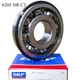 NEW SKF 6203 NR C3 Ball Bearing, Open Type No Seals + Snap Ring 17x40x12 mm