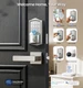 Veise VE027-L Built-in WiFi Smart Lock with Handle, Fingerprint keyless Entry Do