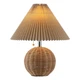 Table Lamp 17.25 H Natural Sphere Mid Century LED Included JONATHAN Y JYL1145C