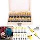 15 Piece Router Bit Set 1/4 Inch Woodworking Tools For Beginners