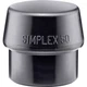Halder 3202.050 Simplex Semi Hard Rubber Replacement Head 95 Shore A