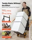 VEVOR Stair Climbing Cart, 440 lbs Stair-Climbing Capacity, Heavy-Duty Folding T