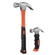 2 Piece Hammer Set,includes 1 Pack 8 OZ Mini Stubby Claw Hammer and 1 Pack 16...