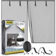 Garage Door Screen 9x7 FT Fiberglass Mesh Magnetic Closure Heavy Duty AUGO 9x7FT