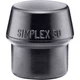 Halder 3202.030 Simplex Replacement Semihard Head, 30g, Medium-Hard, 95 Shore A