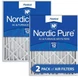 Nordic Pure 20x24x4 (3 5/8) Pleated MERV 12 Air Filters 2 Pack