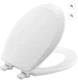Bemis 500EC Round Enameled Wood Toilet Seat White w/ Easy-Clean Hinge Durable