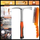 28oz Welding Chipping Hammer & Wire Brush Set - Forged Steel, Shock-Reducing Han