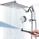 G-Promise All Metal 12 Inches Rain Shower Head with Handheld Built-in Power W...