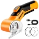 Cordless Electric Scissors Cardboard Cutter: DEKOPRO 4V 2000mAh Yellow 