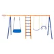 VEVOR Swing Sets for Backyard 6 in 1 Swing Set 440lbs Capacity Metal Swingset