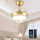 Ceiling Fan 30 Retractable Dimmable LED 6 Speed Remote Control STERREN K-6500K