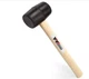 YIYITOOLS YY-2-005 Rubber Mallet Hammer With Wood Handle&ndash;8-oz, black