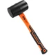 HORUSDY 16oz Durable Rubber Mallet Hammer with Fiberglass Handle, Orange 