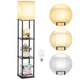 SHINE HAI Floor Lamps with Shelves for Living 63 Inch x 10.24 Inch, Black