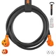 VEVOR 50ft RV Extension Cord Power Cord 30Amp NEMA TT-30R/NEMA TT-30P ETL Listed