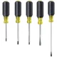 Klein Tools 80031 5-PC Screwdriver Set, Slotted, Phillips, Square, USA