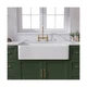 TUKTUK White Farmhouse Sink 30 inch Farm Sink Fireclay Apron Front Single Bow...