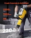 VEVOR Demolition Jack Hammer Concrete Breaker 2200W Electric Hammer 2 Chisel Bit