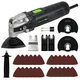 GALAX PRO 3.5A 6 Variable Speed Oscillating Multi Tool Kit 12.8 inches, Gray 