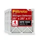 Filtrete 25x25x1 AC Furnace Air Filter, MERV 11, MPR 1000, Micro Allergen Def...