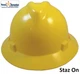 MSA V-Gard Full Brim Hard Hats with Staz-ON Suspensions - Yellow