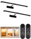 Picture Light 16 Black Rechargeable Wireless Remote Dimmable LED EZL2439A EZVALO