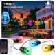 Outdoor String Lights 150FT RGB+IC LED Dimmable IP67 Waterproof Beizelte RGBIC
