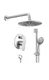 Gabrylly Shower System, Slide Bar Shower Faucet Set with High Pressure 8" Rai...