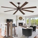 Ceiling Fan 72 Inch 8 Blade DC Motor Remote Control Oil Bronze ZMISHIBO Light