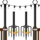 AILBTON 2 Pack 10Ft String Light Poles,Light Poles for Outside String Lights,...