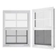 Shed Windows 18 x 23 Flush Mount White 2 Pack WRS-SW01 WRISIN Household Barns