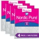 20x25x1 (19_1/2x24_1/2) Nordic Pure Tru Mini Pleat MERV 8 Air Filters 4 Pack
