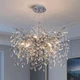 witkey Modern Tree Branch Crystal Chandelier Luxury Silver 24" Round,