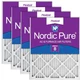 Nordic Pure 20x25x1 (Actual Size: 19 1/2 x 24 1/2 x 3/4) Pleated MERV 8 Air F...