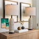 OYEARS 26.5" Table Lamps Set of 2 - Bedside Lamp with USB A+C Charging Ports,...