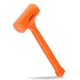 Neiko 02846A 1 LB Dead Blow Hammer, Neon Orange I Unibody Molded | Checkered
