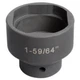 Sunex 10213 1-59/64" Ball Joint Impact Socket, 3/4" Drive, Chrome Vanadium