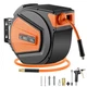 VEVOR Retractable Air Hose Reel, 3/8IN x 65FT Hybrid Air Hose Max 300PSI
